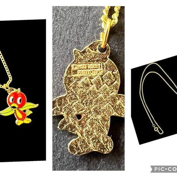 Vintage Disney Florida Orange Bird Pendant Necklace - Picture 4 of 4